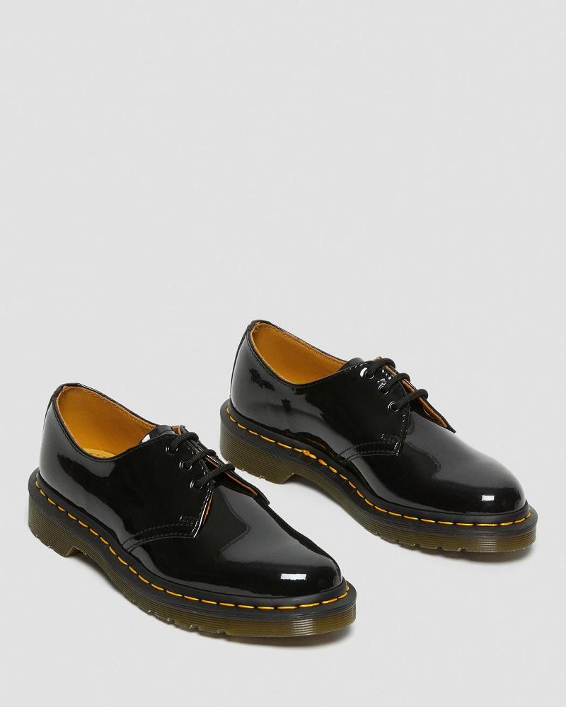 Women's Dr Martens 1461 Patent Leather Oxfords Shoes Black | AU 363FDN